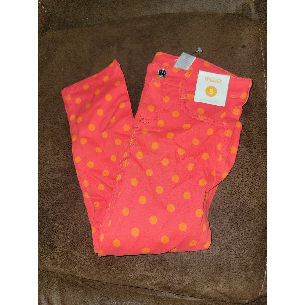 Gymboree color happy orange polka dot pants size 5 nwt